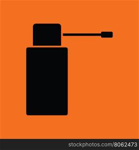 Inhalator icon. Orange background with black. Vector illustration.