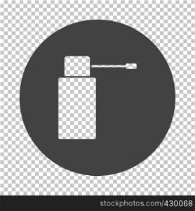 Inhalator icon. Subtract stencil design on tranparency grid. Vector illustration.