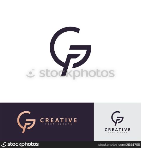 Initia GFP logo vector template, creative logo symbol