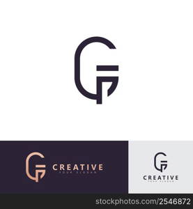 Initia GFP logo vector template, creative logo symbol