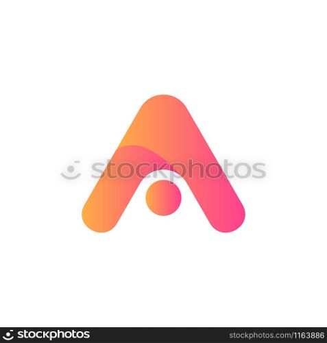 Initial a graphic design template vector isolated illustration