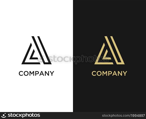 initial A letter logo design concept