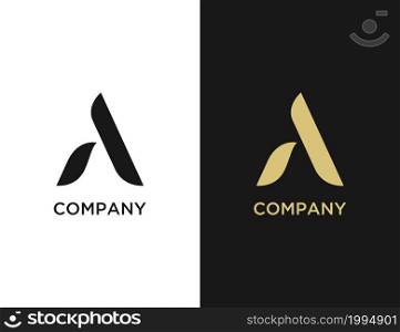 initial A letter logo design concept