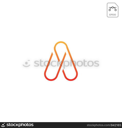 initial A logo design or icon vector element isolated. initial A logo design or icon vector isolated
