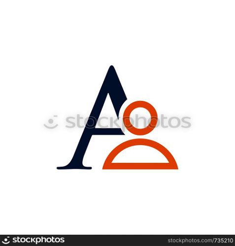 initial A logo template