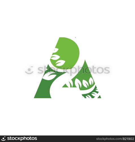 initial A logo template
