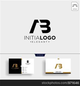 initial AB abstract geometric logo template vector illustration and business card design. initial AB abstract geometric logo template and business card design
