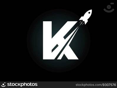 Initial alphabet with a Rocket logo design. Rocket icon. Font emblem. Modern vector logotype for business and company identity.