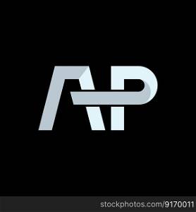 initial ap letter logo vector icon illustration design 
