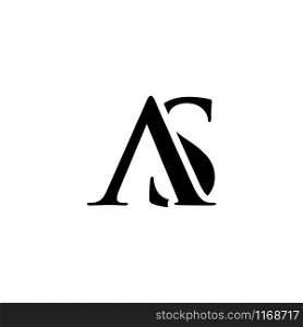 Initial as alphabet logo design template vector