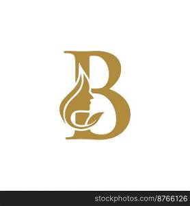 Initial B face beauty logo design templates simple and elegant