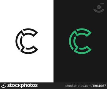 initial C letter design logo concept