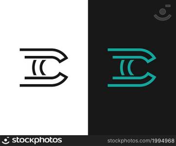 initial C letter design logo concept