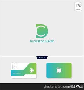 initial CD creative logo template and business card include. vector illustration and logo inspiration