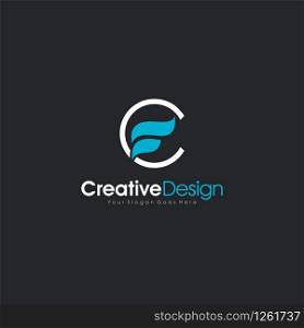 Initial CF or FC logo Design Clumbing abstract Logo Template Design Vector, Emblem, Design Concept, Creative Symbol design vector element for identity, logotype or icon Creative Design