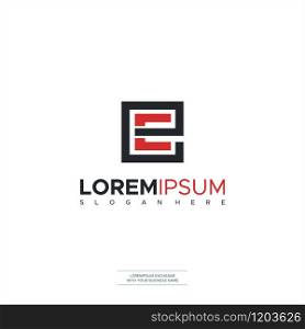 Initial EE letter Logo Design Modern Shape Logo Design Template Element Symbols, Icon Vector Illustration