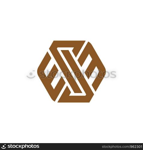 initial ES logo template