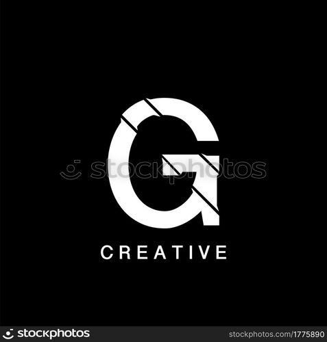 Initial G Letter Flat Logo Abstract Technology Vector Design Concept.