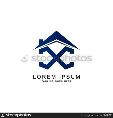 initial home logo template
