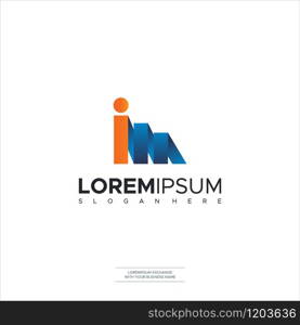 Initial IM Logo Letter I M Modern Emblem Template Design Symbols, Icon Vector Illustration