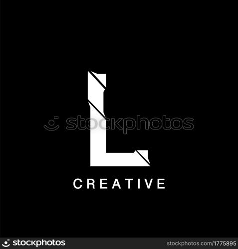 Initial L Letter Flat Logo Abstract Technology Vector Design Concept.