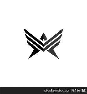 Initial letter a logo and wings symbol Royalty Free Vector