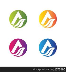 Initial Letter A logo business template vector icon