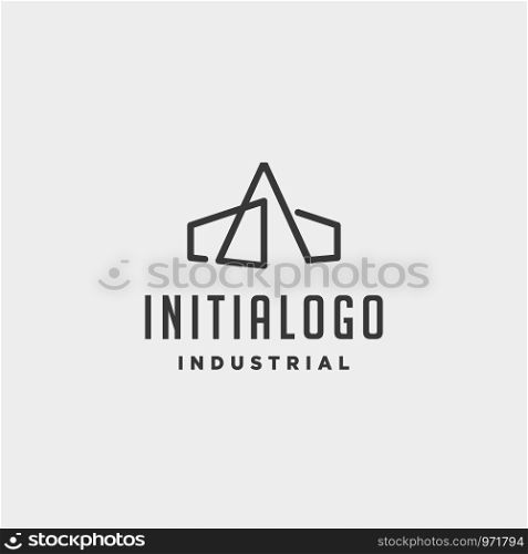 initial letter a real estate logo design for architect, house, building company. initial letter a real estate logo design vector illustration