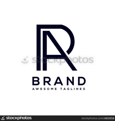 initial letter AR,RA geometric strong logo vector illustration isolated on white background