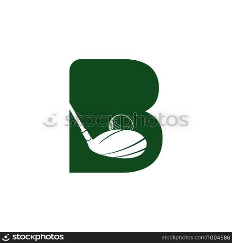 Initial letter B golf vector logo design. Golf club inspiration logo design.
