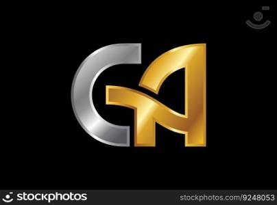 Initial Letter C A Logo Design Vector. Graphic Alphabet Symbol For Corporate Business Identity