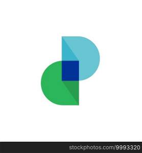 initial letter dp logo transparent modern creative concept illustration vector 