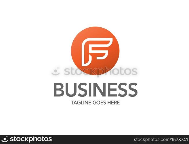 Initial Letter F Modern Alphabet Circle Logo Vector. Round Shape Letter Logo. Corporate Business colorful Circle Logo.