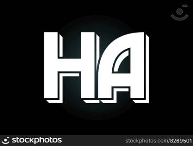 Initial Letter H A Logo Design Vector Template. Graphic Alphabet Symbol. Gradient logo
