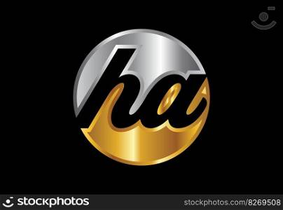 Initial Letter H A Logo Design Vector Template. Graphic Alphabet Symbol. Gradient logo