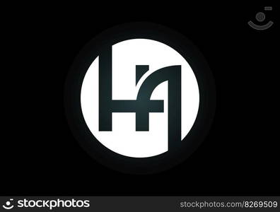 Initial Letter H A Logo Design Vector Template. Graphic Alphabet Symbol. Gradient logo