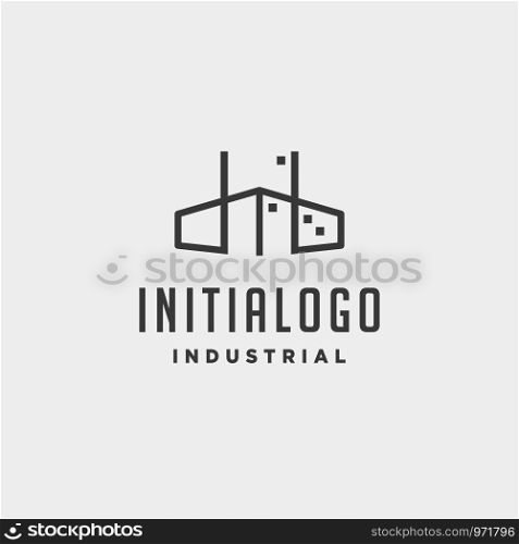 initial letter h real estate logo design for architect, house, building company. initial letter h real estate logo design vector illustration