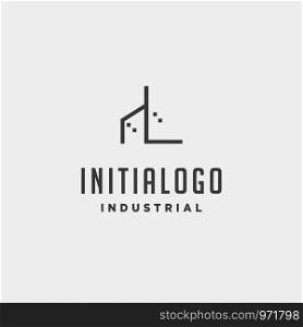 initial letter l real estate logo design for architect, house, building company. initial letter l real estate logo design vector illustration