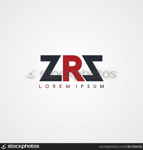 initial letter linked uppercase logo black red in white background