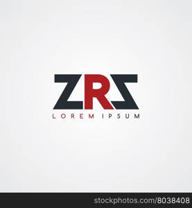 initial letter linked uppercase logo black red in white background