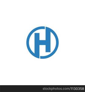 initial letter logo h inside circle shape. Stock illustration - vector