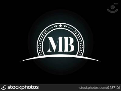 Initial Letter M B Logo Design Vector. Graφc Alphabet Symbol For Corporate Busi≠ss Identity
