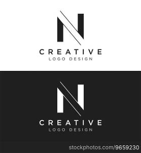 Initial letter  N  logo with unique and creative geometry. Logo for business, brand, business card or identity.