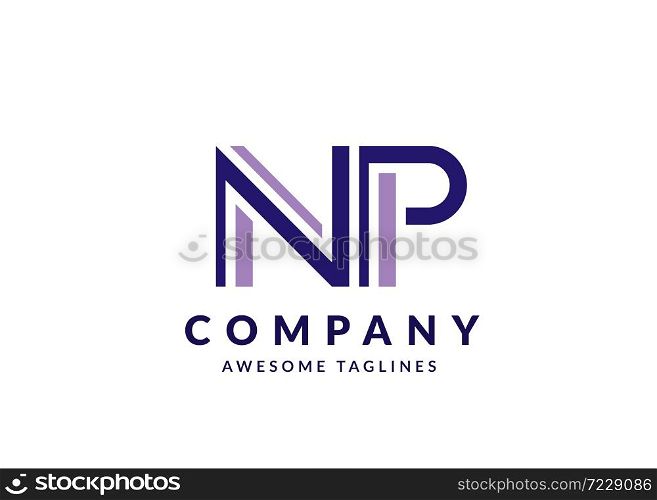 Initial Letter NP Logo Design Vector Template. Creative Abstract NP Letter Logo Design