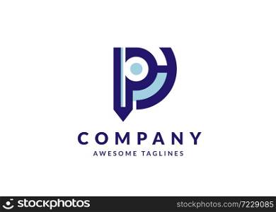Initial Letter P Logo Design Vector Template. Creative Abstract P Letter Logo Design