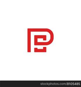 Initial letter ps logo template design Royalty Free Vector
