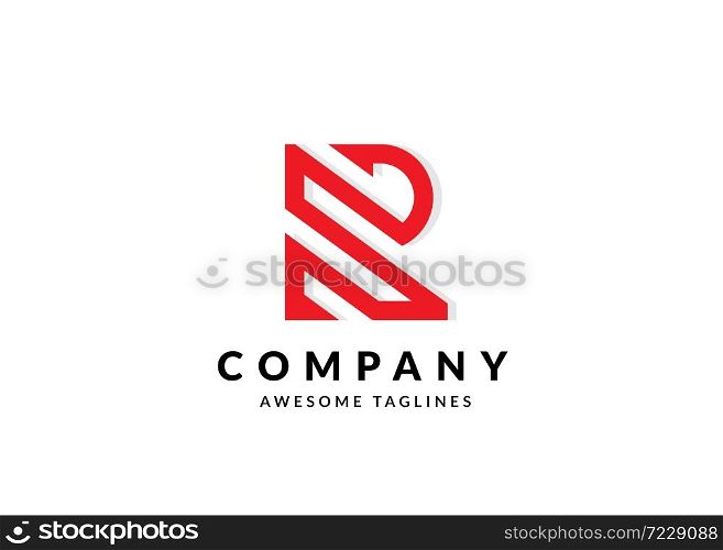 Initial Letter R lines logo Designs Inspiration Vector Illustration