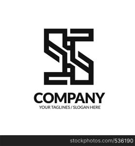 initial letter S geometric strong monogram logo vector illustration isolated on white background
