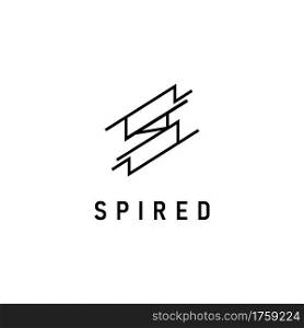 Initial Letter S Made From Geometric Lines Logo Design. Graphic Design Element.