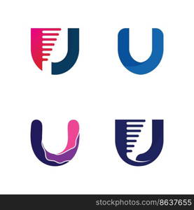 Initial letter U logo business and design icon vector